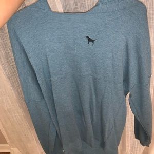 PINK green hoodie with racing stripes